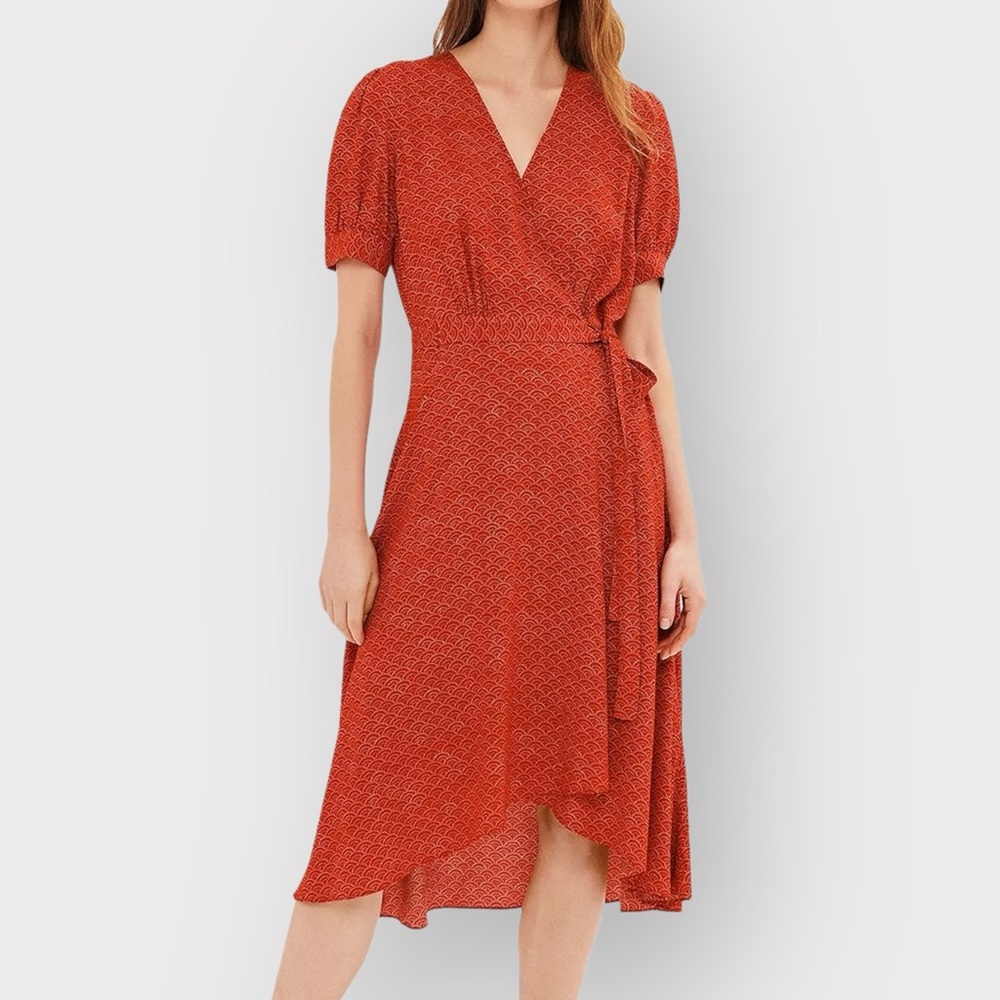 Ba&Sh Valy Printed Wrap Midi Dress